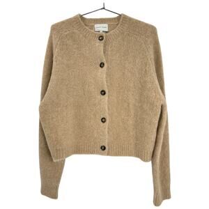 Loulou Studio Brushed Tan Arsen Cardigan Sweater Size L